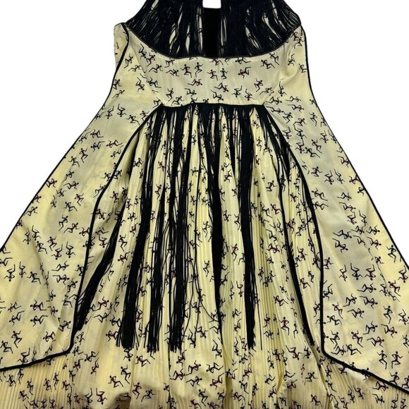 Z Spoke Zac Posen Vintage 100% Silk Artsy Flapper Style Dress Women's Size 6 - Picture 1 of 13